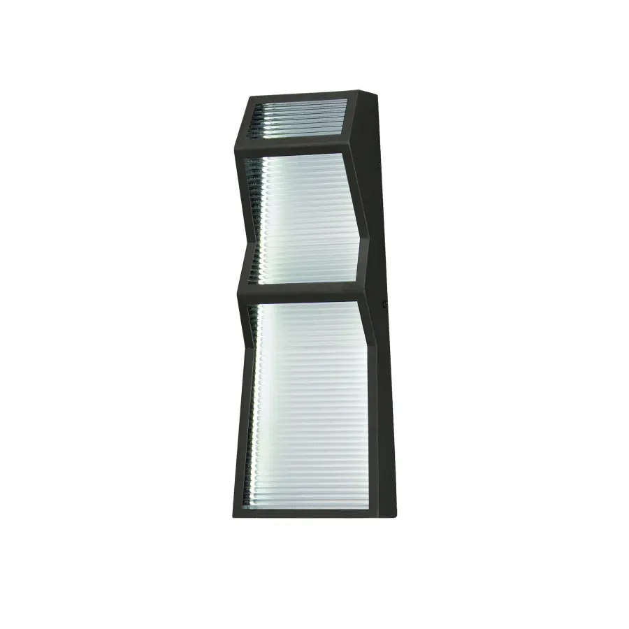 ADA-Compliant Modern LED Sconce with Striking Ribbed Glass Design - Image 1