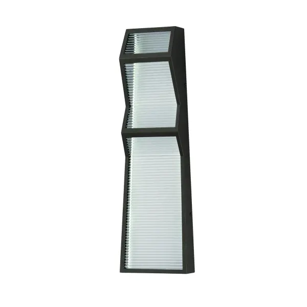 ADA-Compliant Modern LED Sconce with Striking Ribbed Glass Design - Image 1