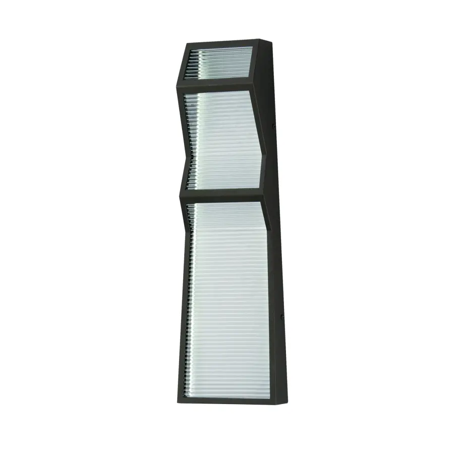 ADA-Compliant Modern LED Sconce with Striking Ribbed Glass Design - Image 1