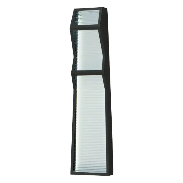 ADA-Compliant Modern LED Sconce with Striking Ribbed Glass Design - Image 1