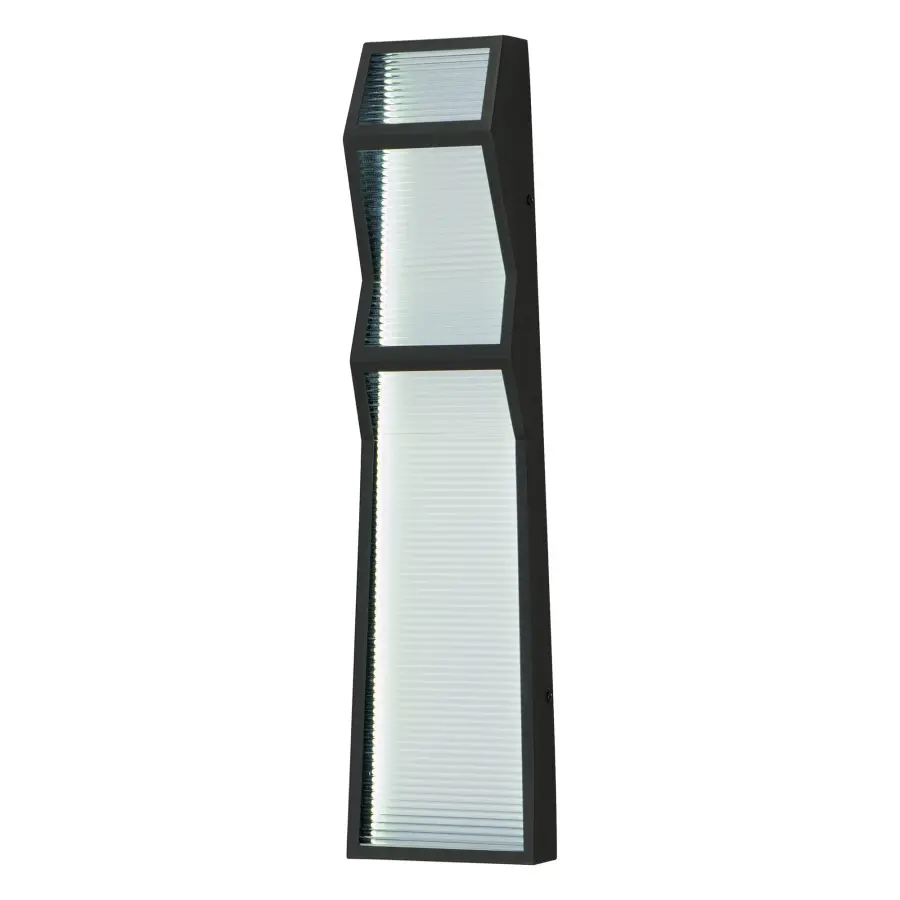 ADA-Compliant Modern LED Sconce with Striking Ribbed Glass Design - Image 1