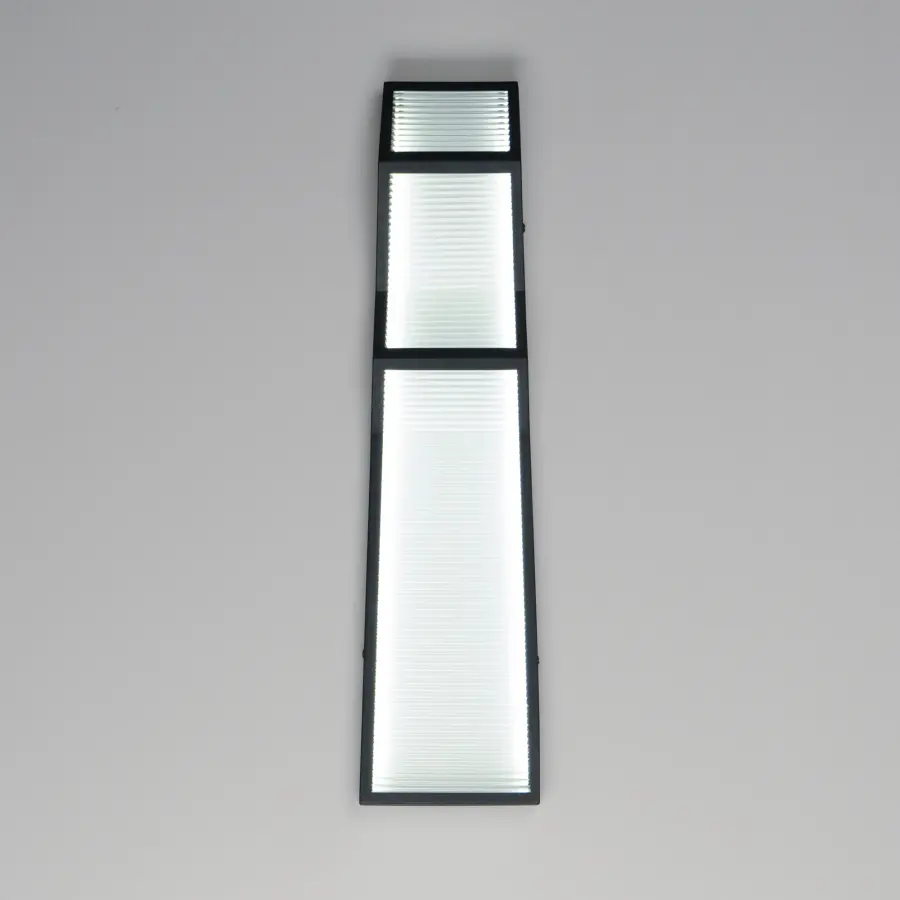 ADA-Compliant Modern LED Sconce with Striking Ribbed Glass Design - Image 3