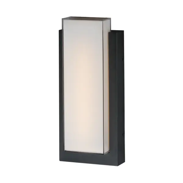 The Tower LED wall sconce delivers 1270 lumens of soft, omnidirectional light through a UV-rated acrylic box with silk-screened white interior. Perfect for wet locations with sealed LED technology and durable powder-coated aluminum construction.