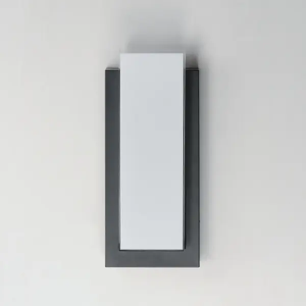 The Tower LED wall sconce delivers 1270 lumens of soft, omnidirectional light through a UV-rated acrylic box with silk-screened white interior. Perfect for wet locations with sealed LED technology and durable powder-coated aluminum construction. - alternate view