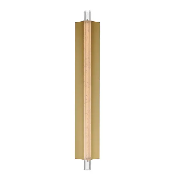 Collection: Hyperion Finish: Gold Glass: Clear Crystal Width: 5.00" Height: 30.00" Length: 30.00" Weight: 7.00 lb Extension from Wall: 3.00" Wire: 8" Canopy: 5"x30" Bulbs Included Number of Bulbs: 1 Maximum Wattage: 14.00 W Bulb Base: PCB Integrated Light Source: LED Light Output: 300.00 lm Color Temperature: 3000 K CRI: 90 Rated Average Life: 30000 Voltage: 120.00 V Material: Aluminum, Crystal Safety Listing: cETLus ADA LED Manufacturer Warranty: 3 Spec Sheet