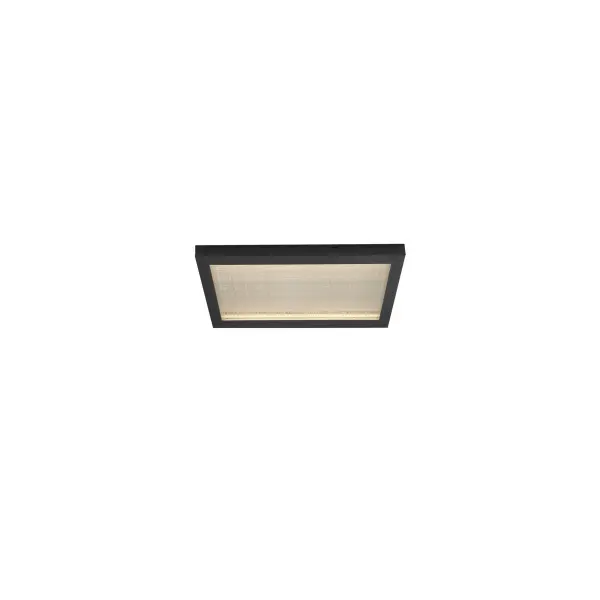 The Highlander combines contemporary style with durability, featuring an engraved tartan plaid glass pattern and polished stainless steel backing. Perfect for outdoor spaces requiring weather-resistant, low-profile lighting. - alternate view
