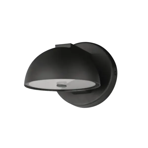 Cauldron 6" LED Outdoor Wall Sconce in Black - Image 1