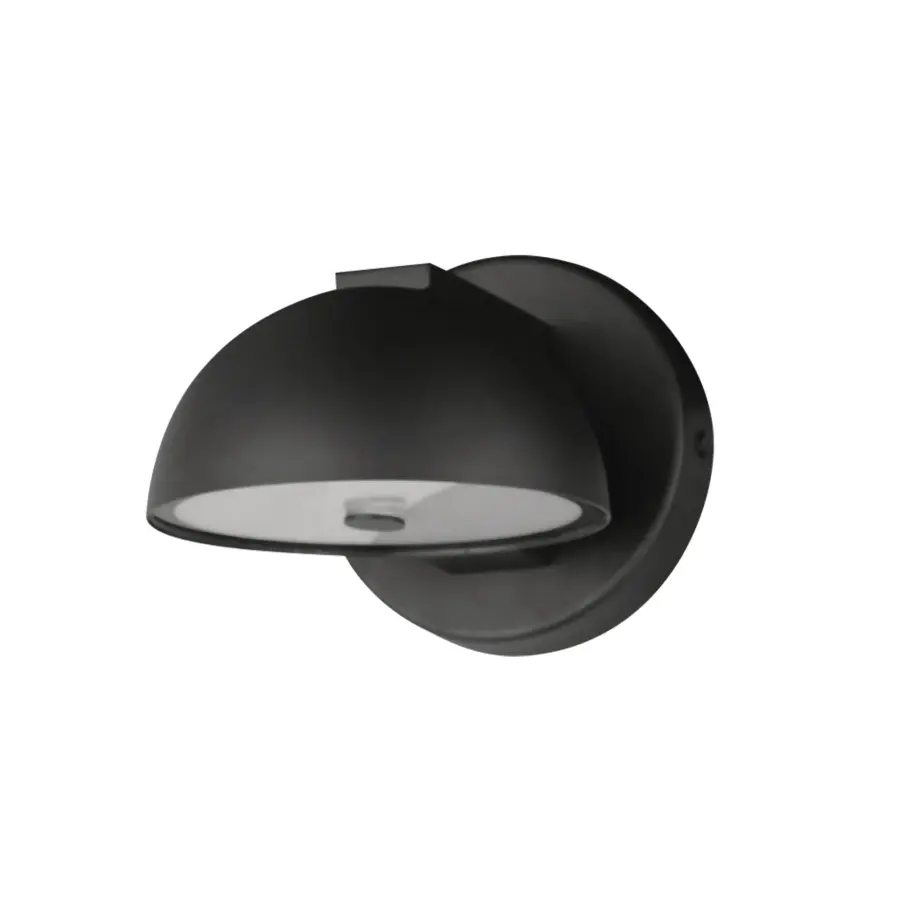 Cauldron 6" LED Outdoor Wall Sconce in Black - Image 1