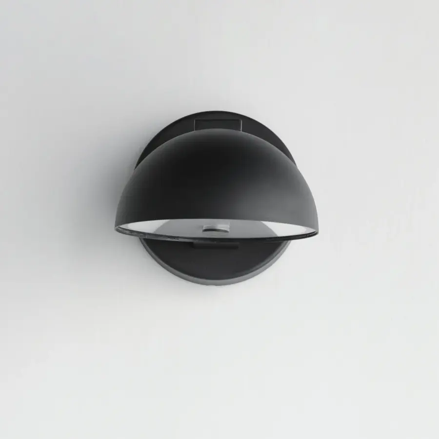 Cauldron 6" LED Outdoor Wall Sconce in Black - Image 2