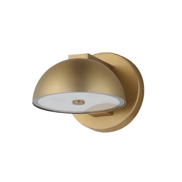 Cauldron 6" LED Outdoor Wall Sconce in Gold - Image 1