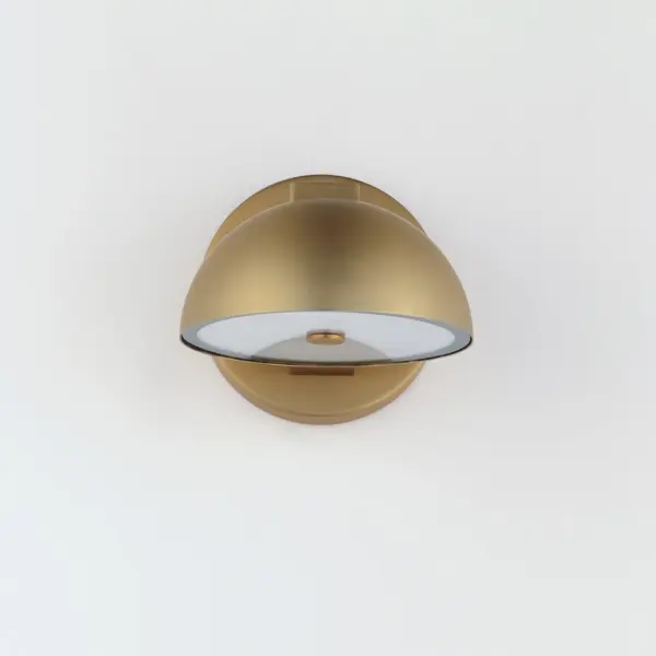 Cauldron 6" LED Outdoor Wall Sconce in Gold - Image 2