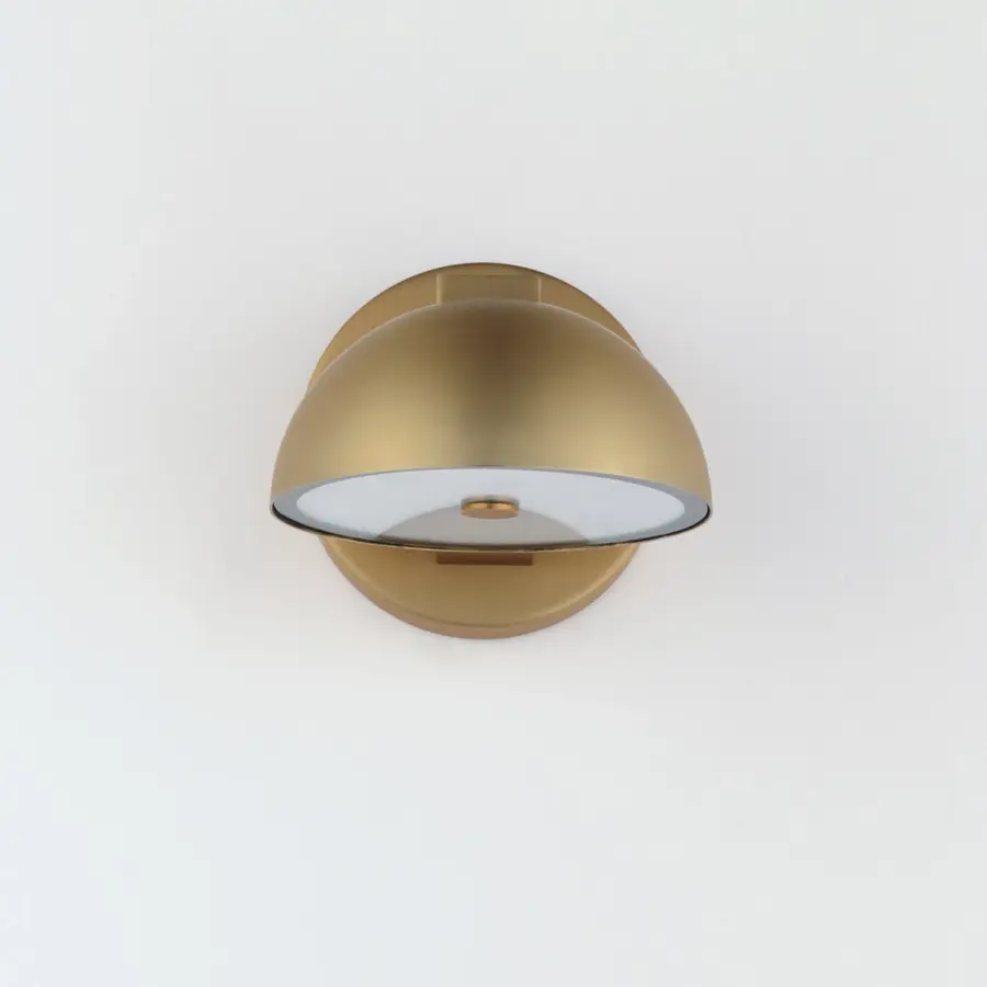 Cauldron 6" LED Outdoor Wall Sconce in Gold - Image 2