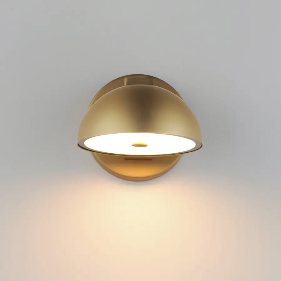 Cauldron 6" LED Outdoor Wall Sconce in Gold - Image 3