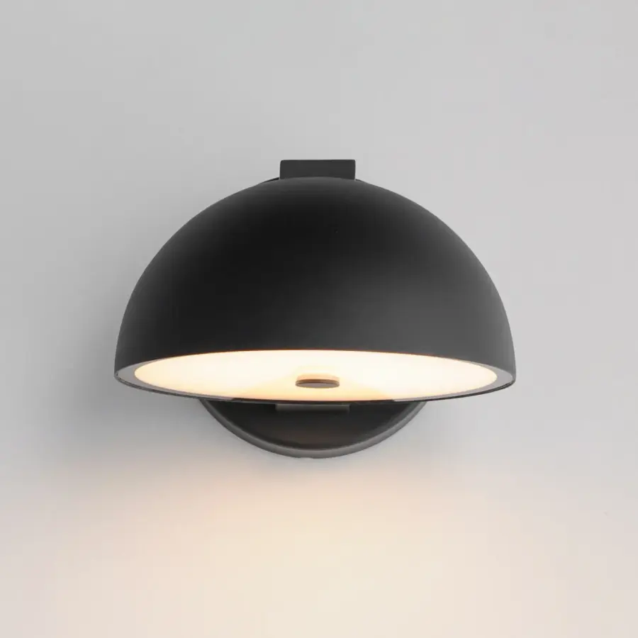 Cauldron 7" LED Outdoor Wall Sconce in Black - Image 3