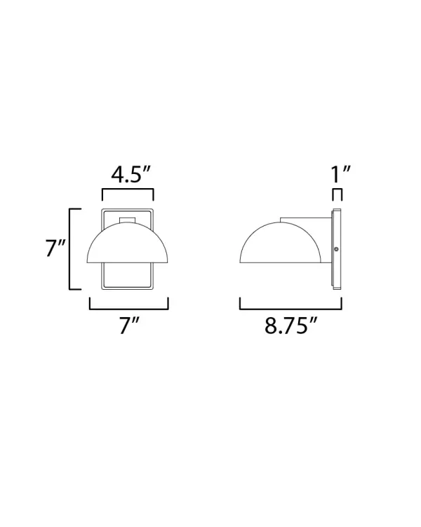 Cauldron 7" LED Outdoor Wall Sconce in Gold - Image 5