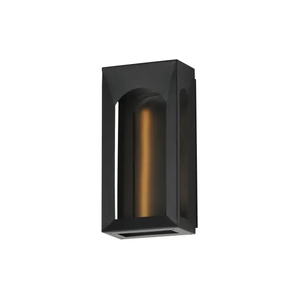 The Brasilia outdoor sconce brings grand architectural elegance to exterior spaces with its 304-grade stainless steel cage featuring distinctive beveled arches. Energy-efficient LED technology and durable construction make it ideal for modern and transitional homes.