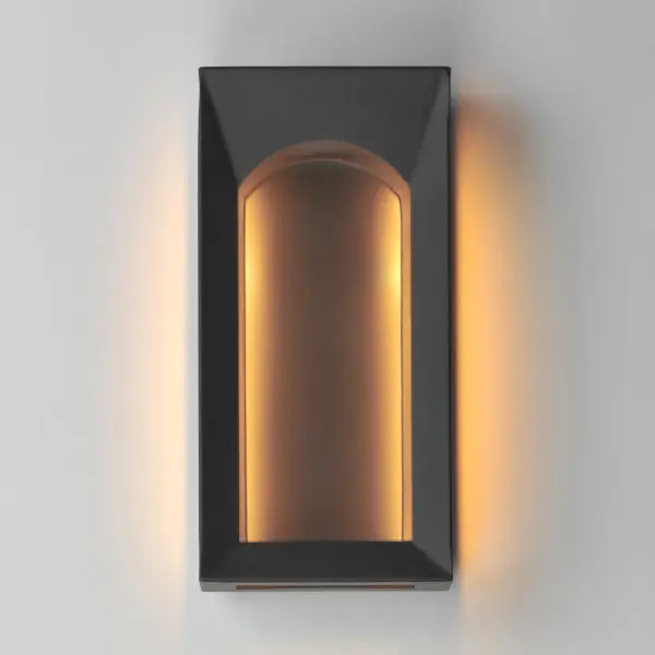 Brasilia LED Outdoor Wall Sconce in Matte Black - Image 3