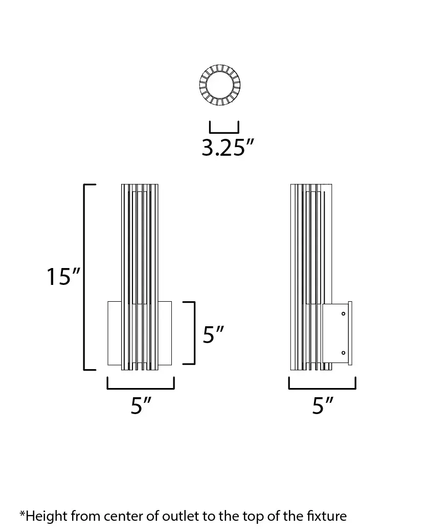 Citadel 14" LED Outdoor Wall Sconce - Image 5
