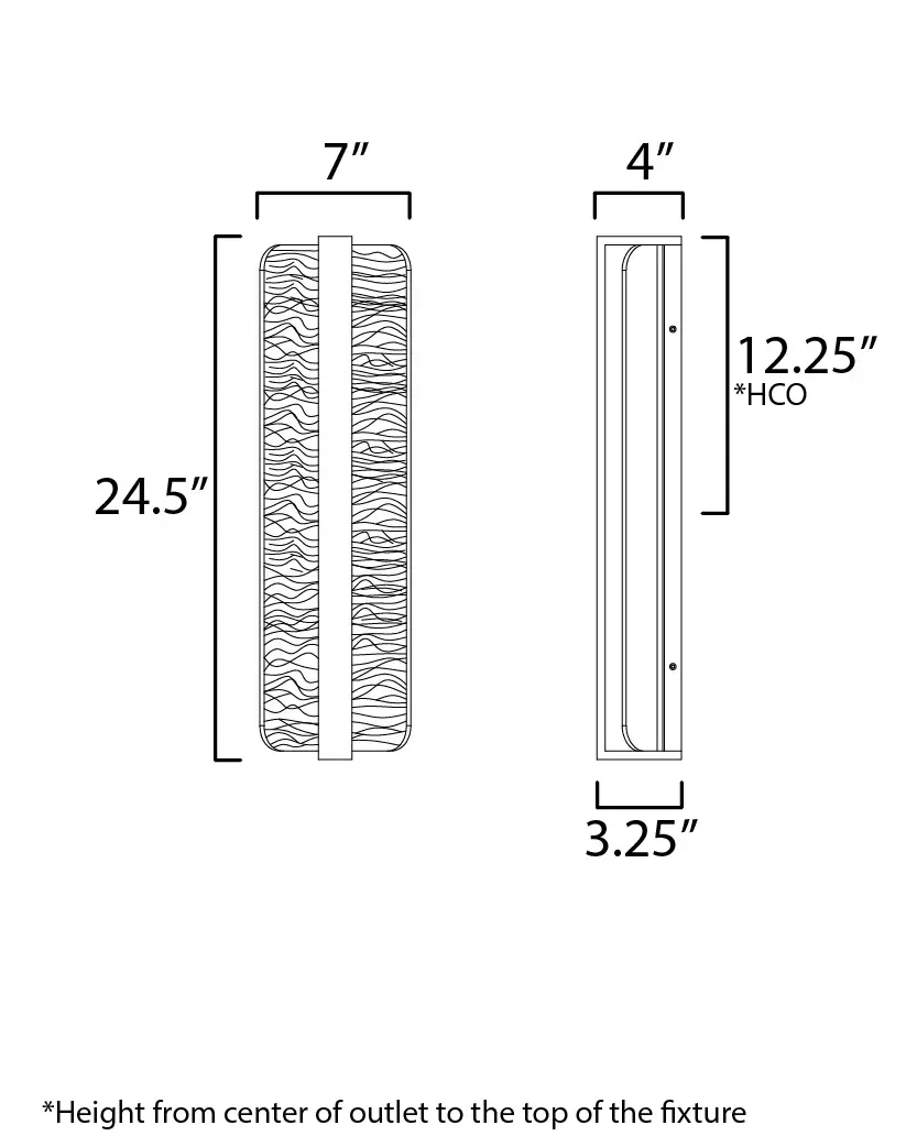 Terra 24.5" LED Outdoor Wall Sconce - Image 5