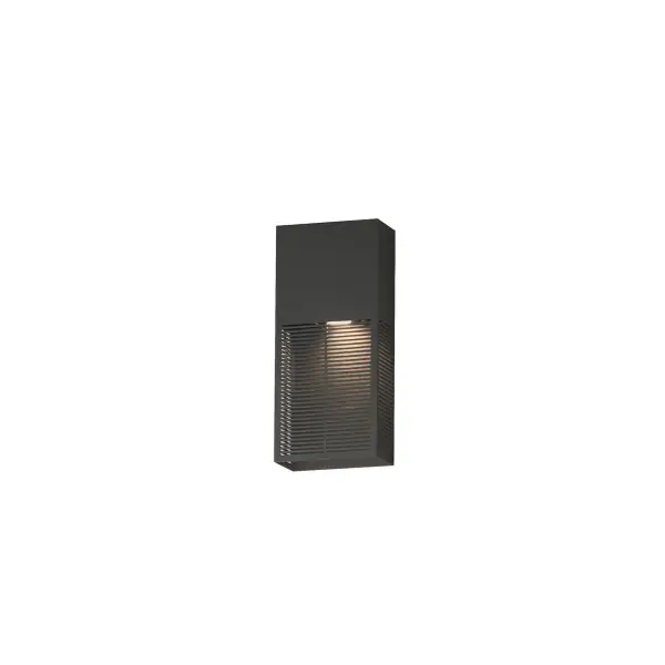 Grate 14" LED Outdoor Wall Sconce in Architectural Bronze - Image 1