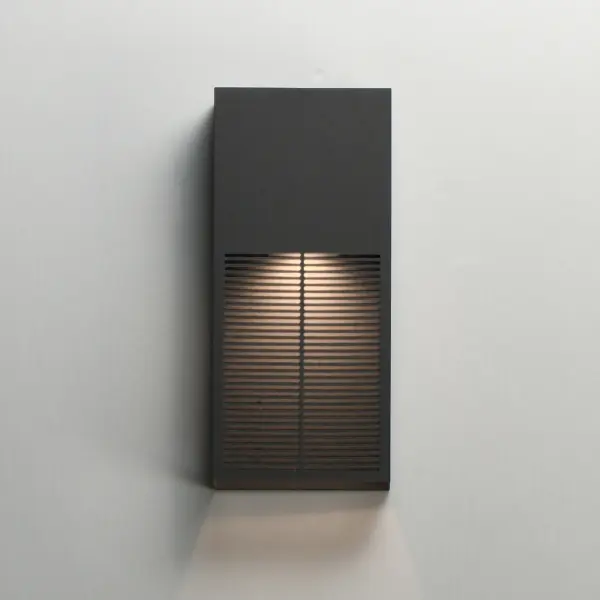 Grate 14" LED Outdoor Wall Sconce in Architectural Bronze - Image 3