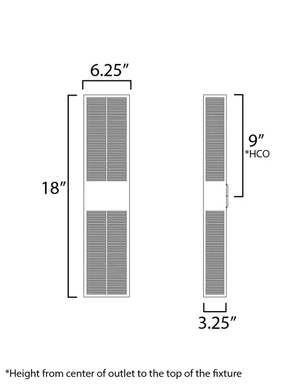 Grate 18" LED Outdoor Wall Sconce in Architectural Bronze - Image 5