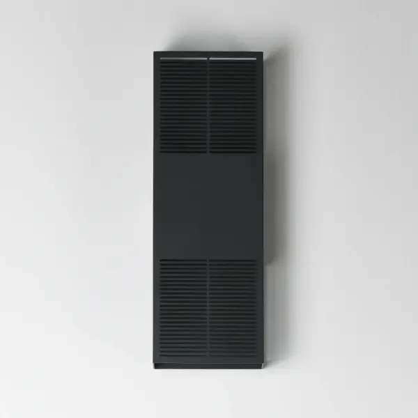 Grate 18" LED Outdoor Wall Sconce in Matte Black - Image 2