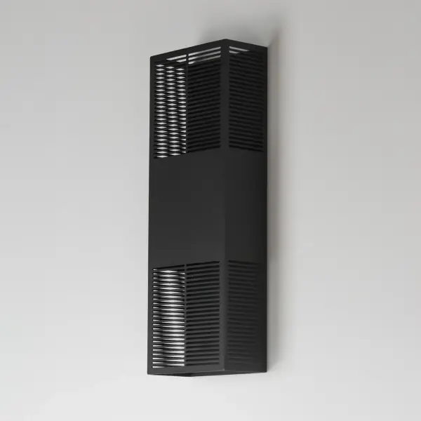 Grate 18" LED Outdoor Wall Sconce in Matte Black - Image 4