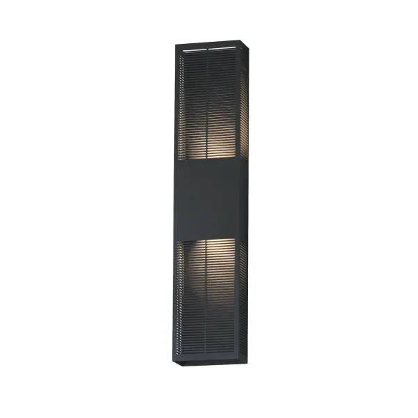 Grate 30" LED Outdoor Wall Sconce in Matte Black - Image 1