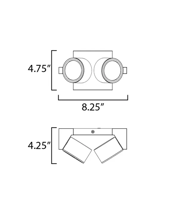 Embrace 2-Light LED Semi-Flush Mount in Matte Black - Image 5