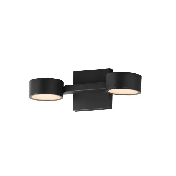 Embrace 2-Light LED Wall Sconce in Matte Black - Image 1
