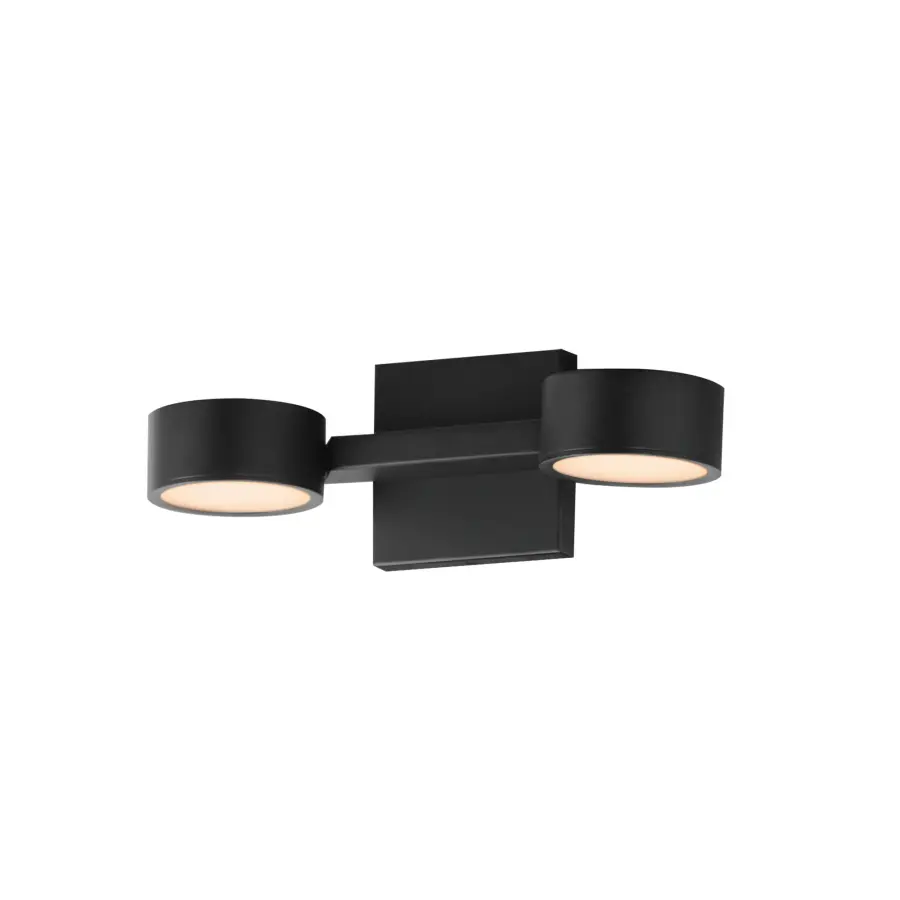Embrace 2-Light LED Wall Sconce in Matte Black - Image 1