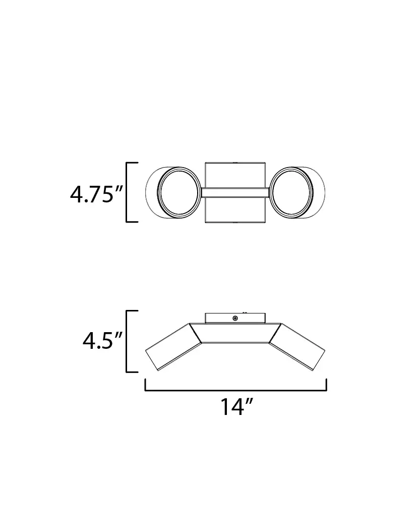 Embrace 2-Light LED Wall Sconce in Matte Black - Image 5