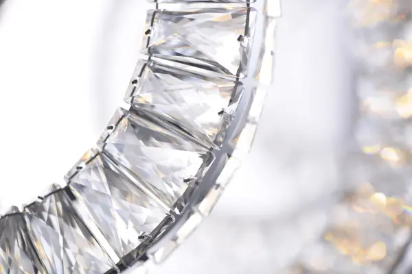 Stunning Crystal Linear Pendant Creates Floating Light Sculpture - Image 4