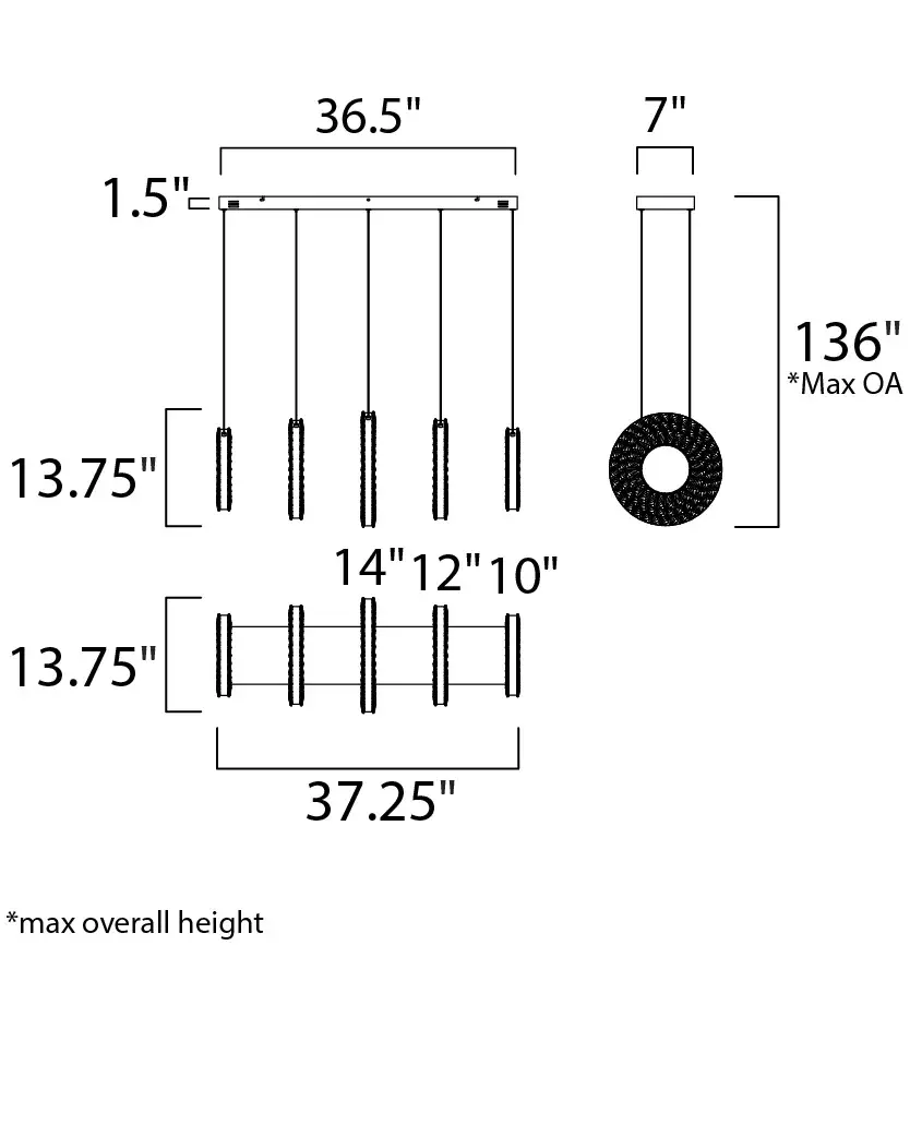Stunning Crystal Linear Pendant Creates Floating Light Sculpture - Image 5