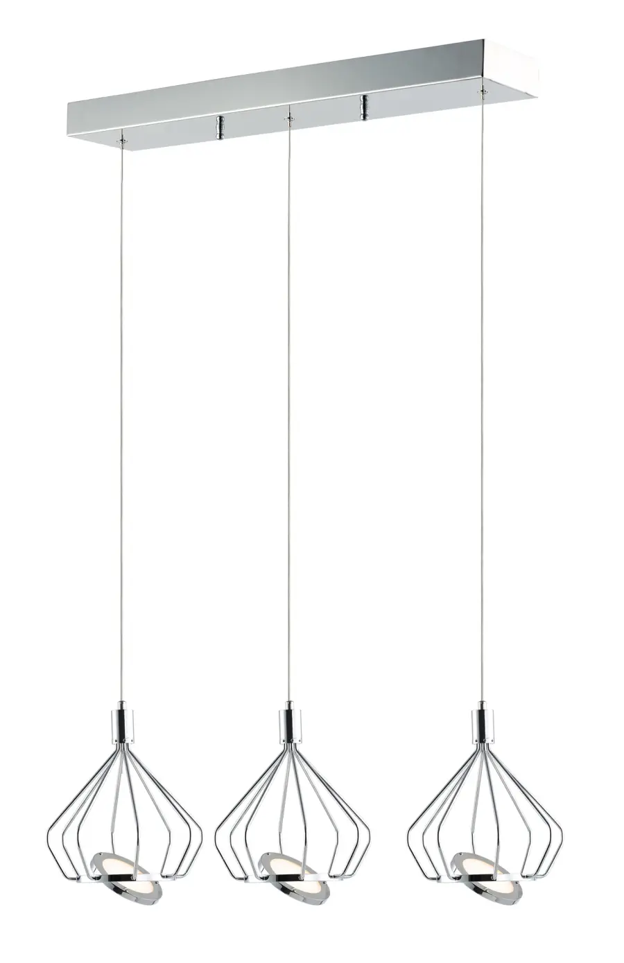 Tilt Single LED Pendant in Polished Chrome - Image 1
