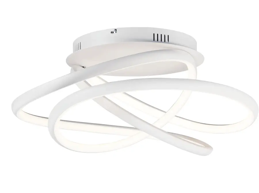 Twisted LED Flush Mount in Matte White - Image 1