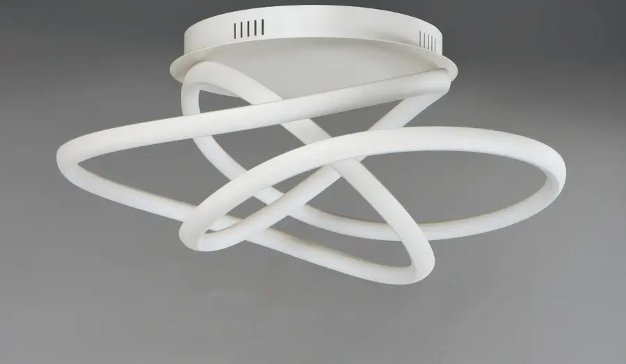Twisted LED Flush Mount in Matte White - Image 2