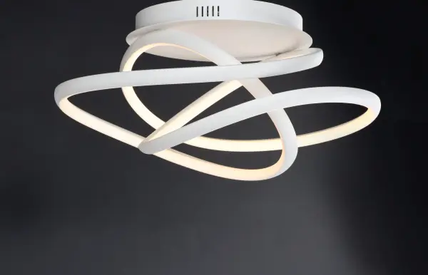 Twisted LED Flush Mount in Matte White - Image 3