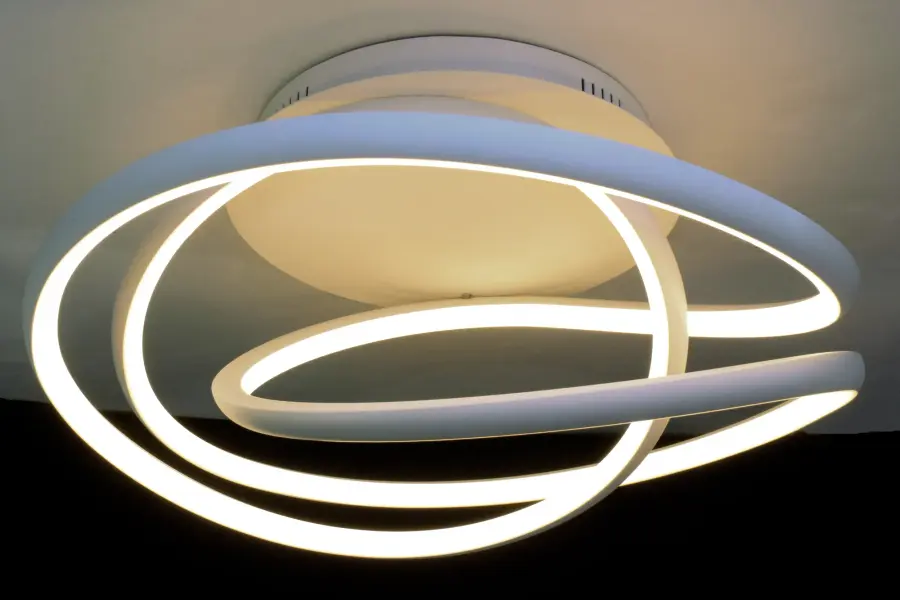 Twisted LED Flush Mount in Matte White - Image 4