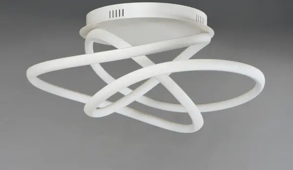 Twisted LED Flush Mount in Matte White - Image 5