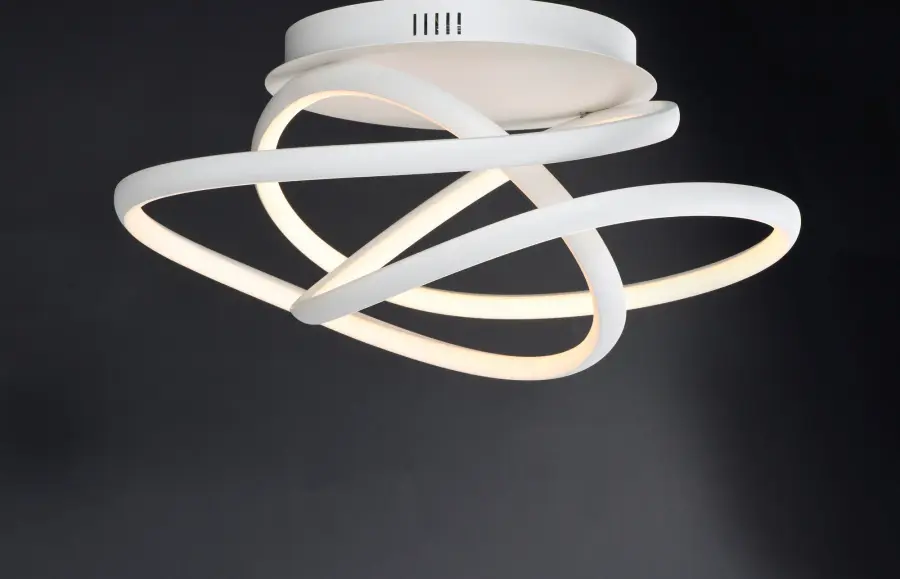 Twisted LED Flush Mount in Matte White - Image 6