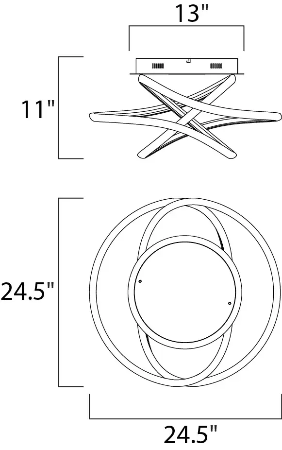 Twisted LED Flush Mount in Matte White - Image 8