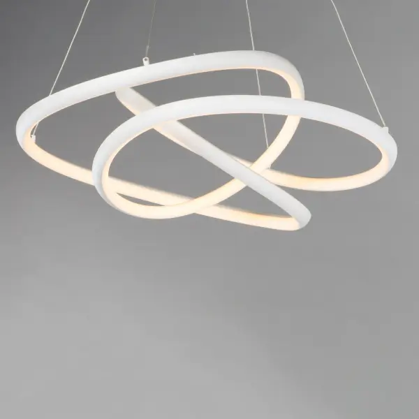 Twisted Single LED Pendant in Matte White - Image 4