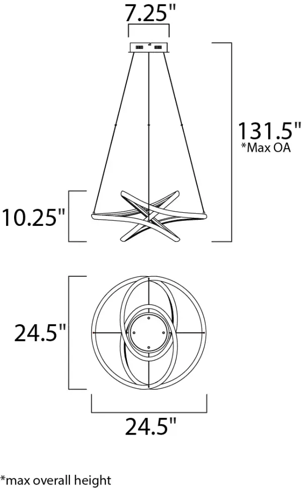 Twisted Single LED Pendant in Matte White - Image 5