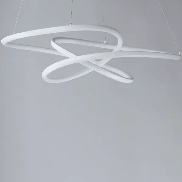 Twisted Single LED Pendant in Matte White - Image 2