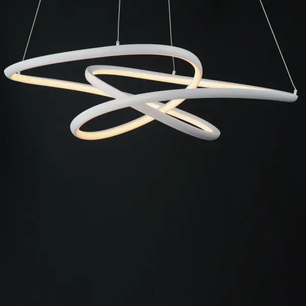 Twisted Single LED Pendant in Matte White - Image 4