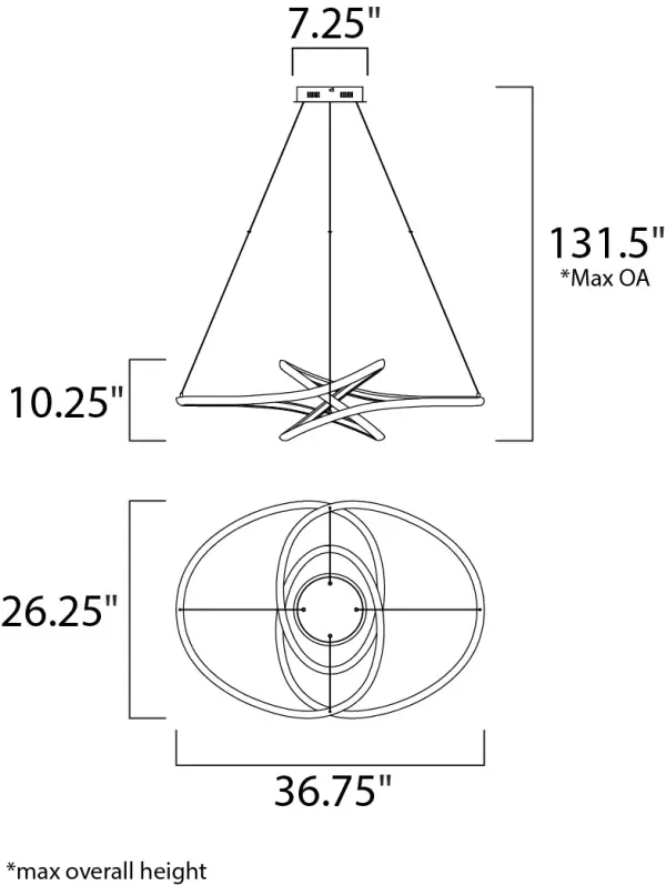 Twisted Single LED Pendant in Matte White - Image 5