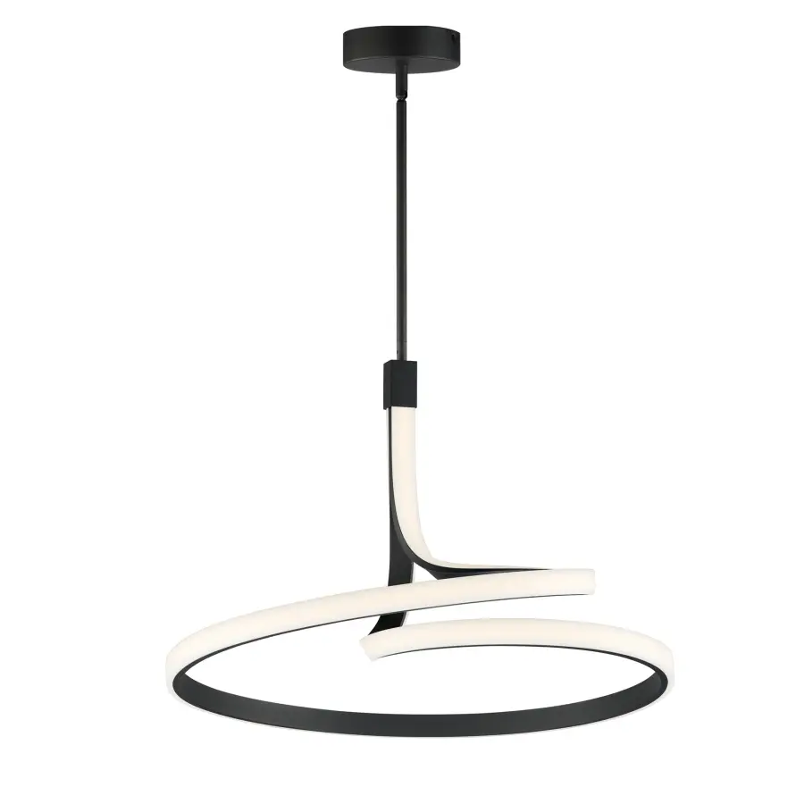 Bold Sculptural LED Pendant with Striking Spiral Design - Image 1