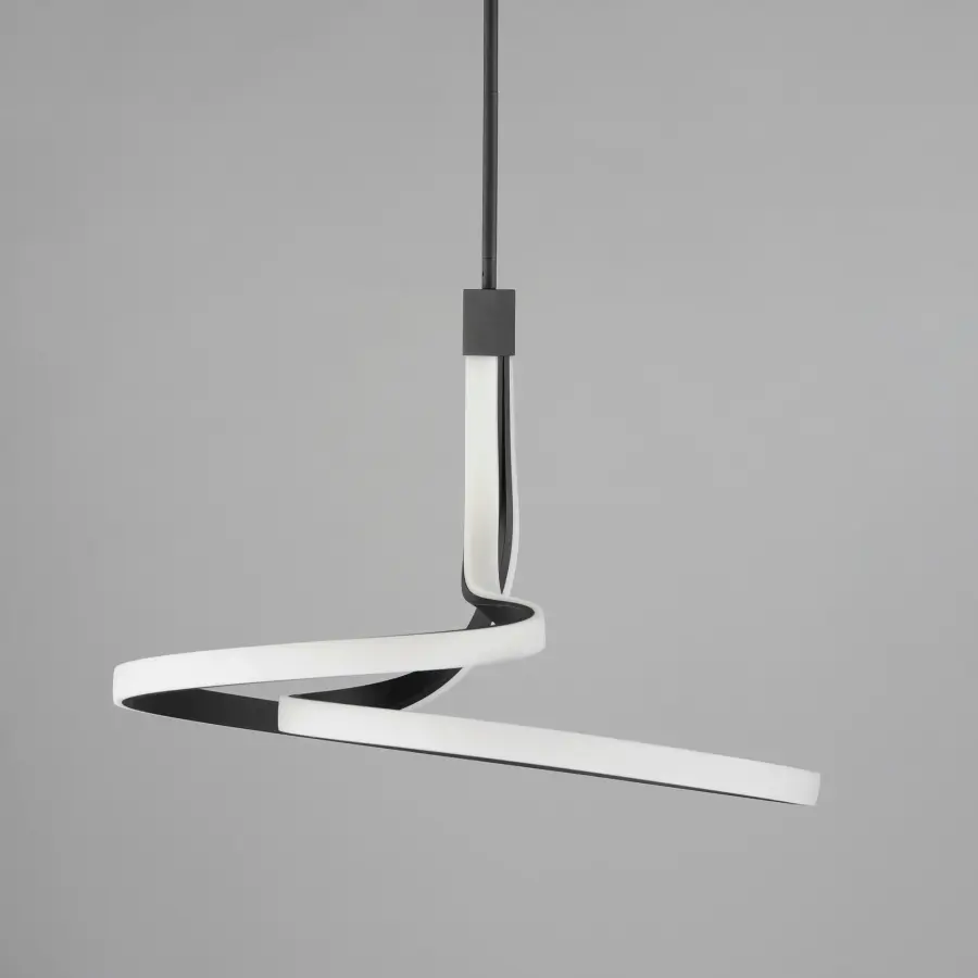Bold Sculptural LED Pendant with Striking Spiral Design - Image 2